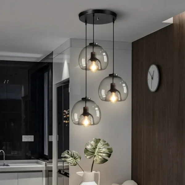 Modern Ceiling Chandeliers Lustre Living Room Dining Table Kitchen Bedroom LED Pendant Light Danish Designer Glass Hanghing Lamp - Image 2